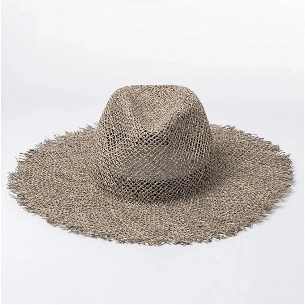 NWT Sundrenched Frayed Natural Straw Hat 58CM Forever 21 Coachella festival
